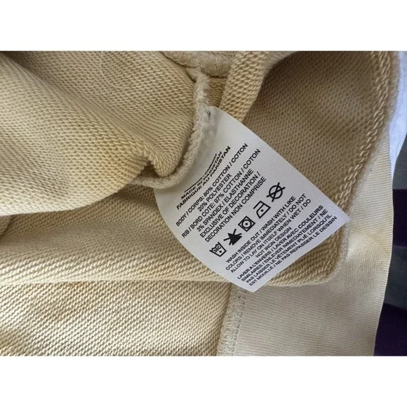 Nike Sportswear Tie Dye Embroidered Daisy Round Neck Small Yellow Daisy Gold - Picture 9 of 10